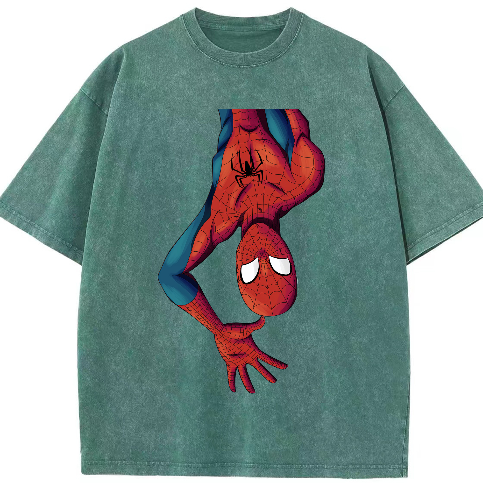 （画像用） Spider Man スパイダーマン 綿100% ヴィンテージ風 半袖Tシャツ（フロントプリント）